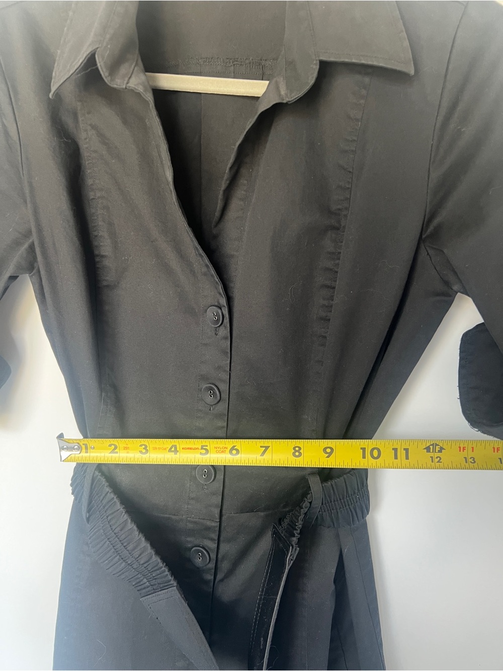 Ann Taylor Black Belted Fit & Flare Shirtdress Size 8 - Picture 4 of 9